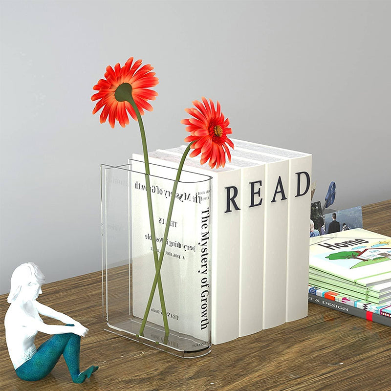 Book Shape Acrylic Vase