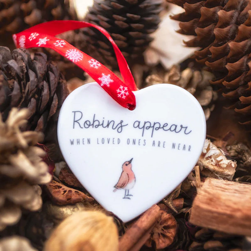 Ceramic Heart Hanging Ornament