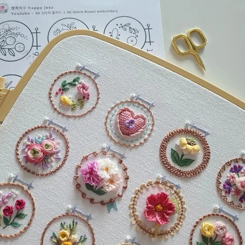 Small Flower Frame Embroidery Kit