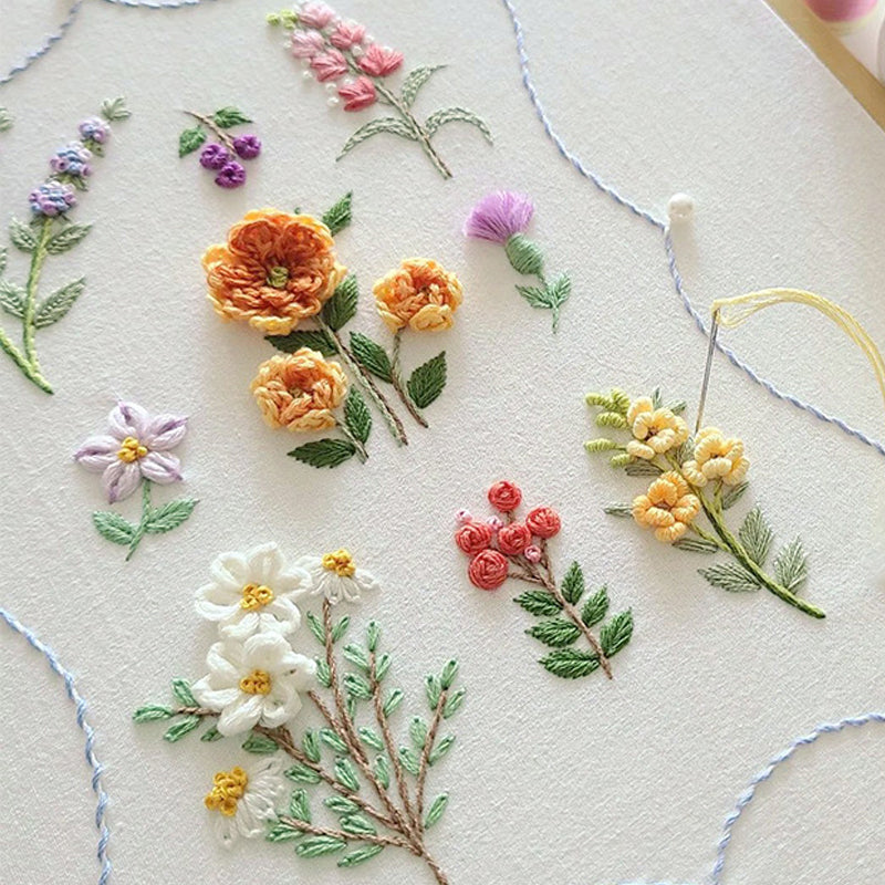 Small Flower Frame Embroidery Kit