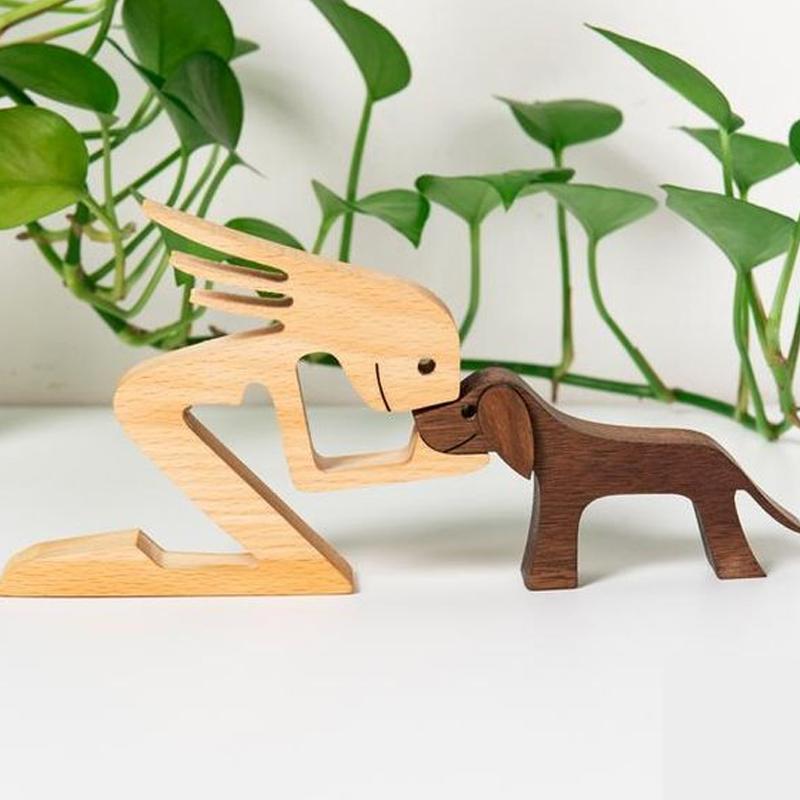 Pet Lover - Wood Sculpture Table Ornaments