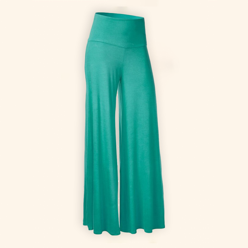 Solid Color Wide Leg Trousers