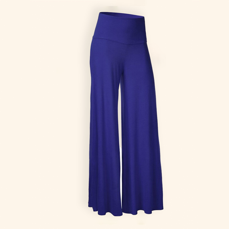 Solid Color Wide Leg Trousers