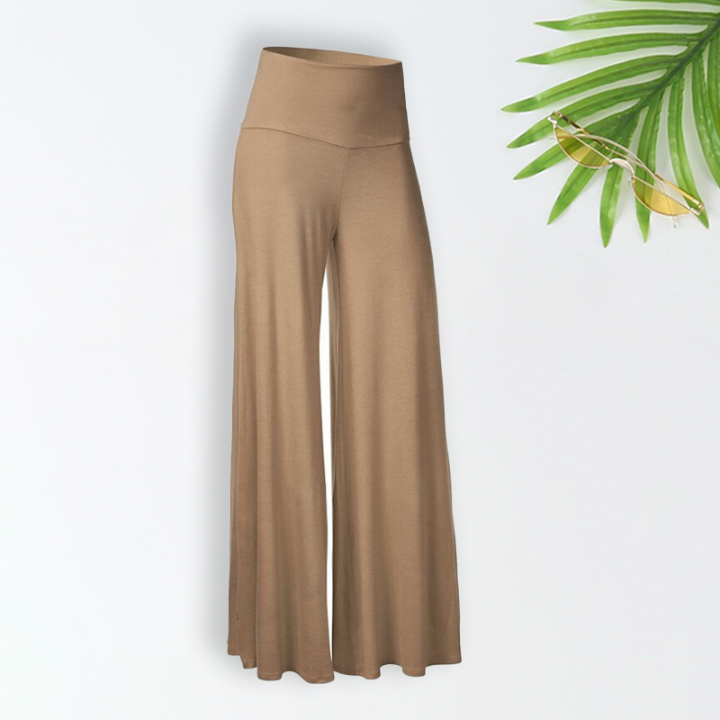 Solid Color Wide Leg Trousers