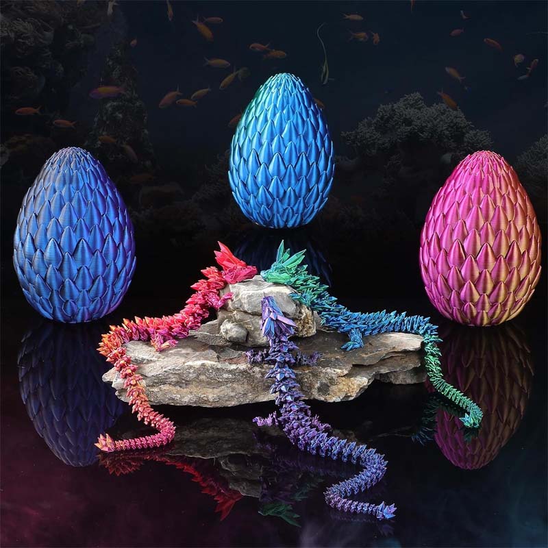 Gemstone Dragon Egg Ornaments