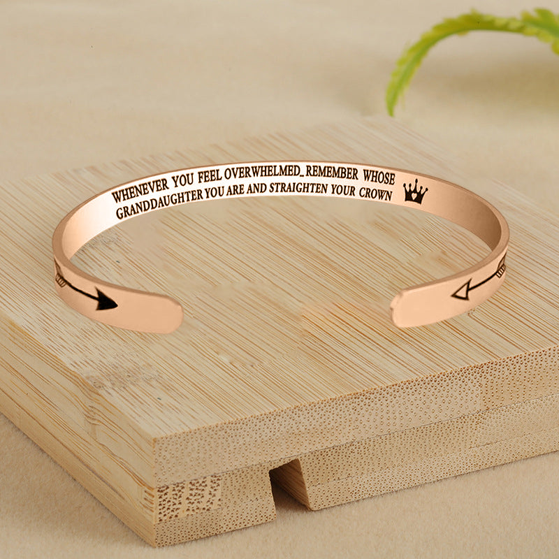 For Daughter/Granddaughter/Son - Whenever You Feel Overwhelmed...Crown Bracelet