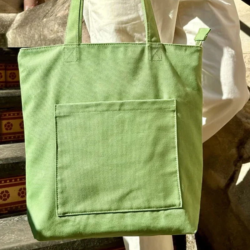 Casual Tote Bag With Pockets