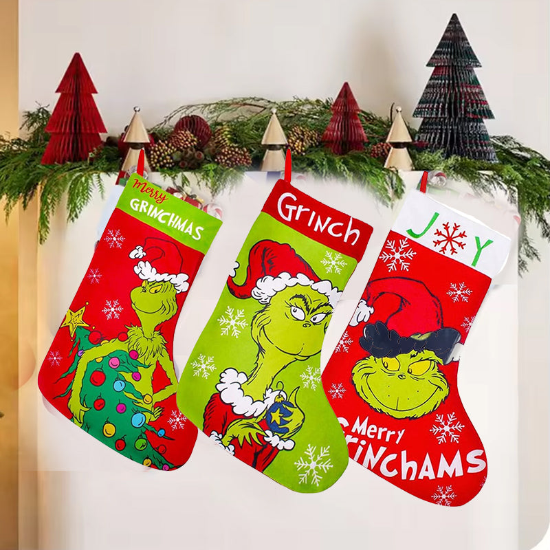 Green Christmas Stockings Decorations