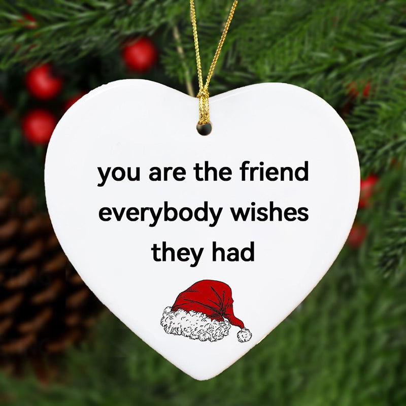 Christmas Funny Heart Shaped Ornament