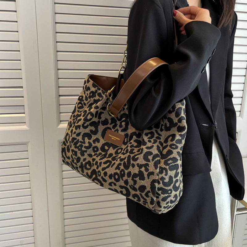 Women's Leopard Print Shoulder Bag