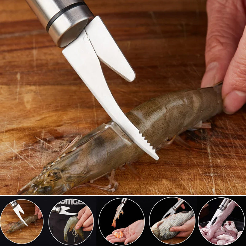 Stainless Steel Shrimp Whisker Peeler Tool