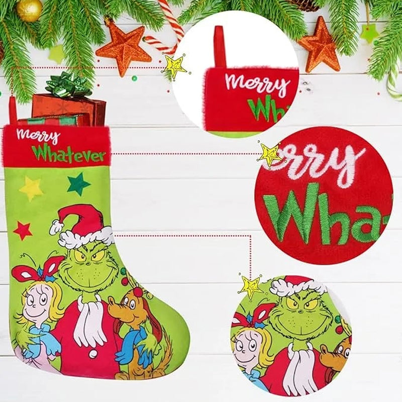 Green Christmas Stockings Decorations