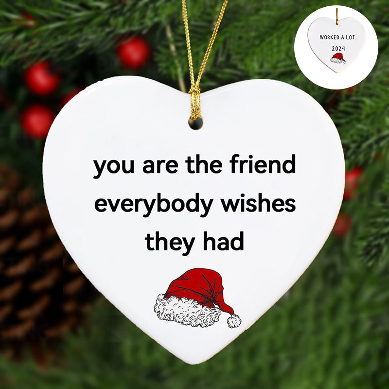 Christmas Funny Heart Shaped Ornament