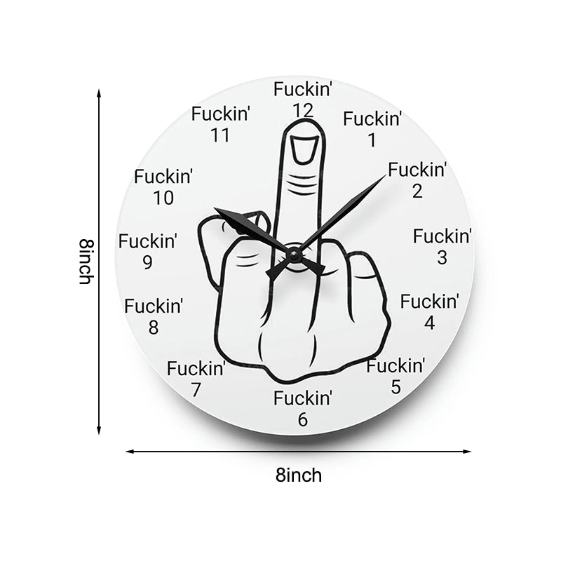 Middle finger Wall Clock