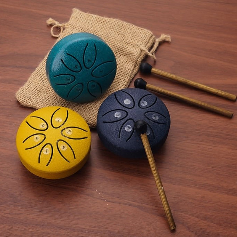 Buddha Stones Mini Steel Tongue Drum Kit (3 Inch)