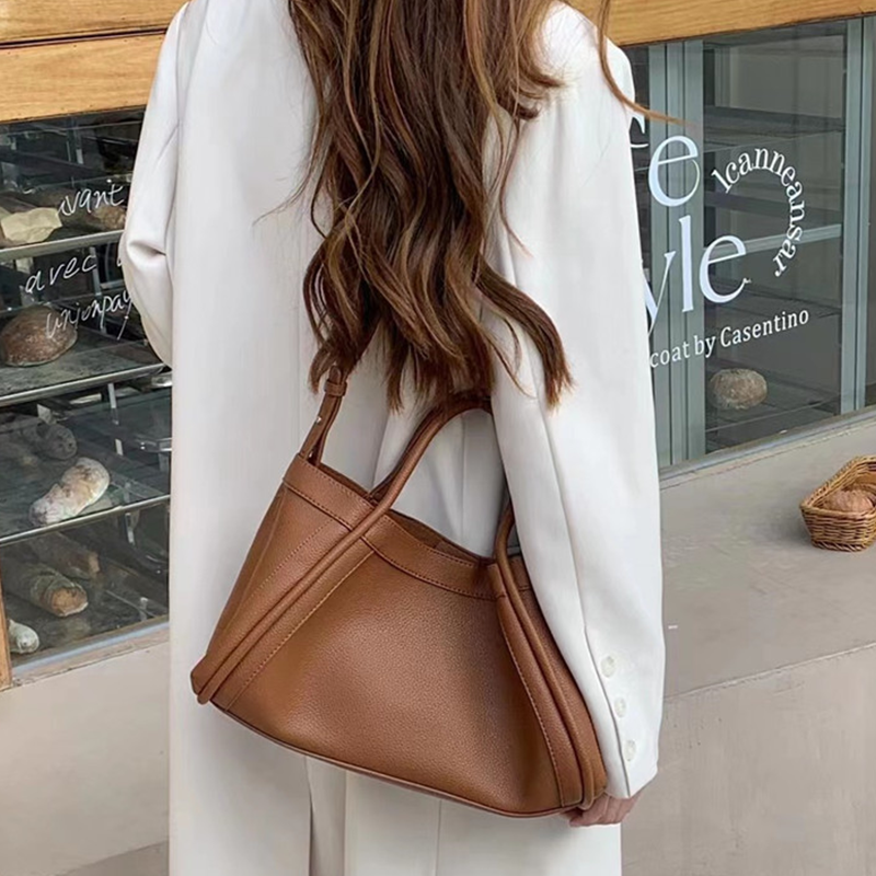 Women Leather Bag with Shoulder Strap