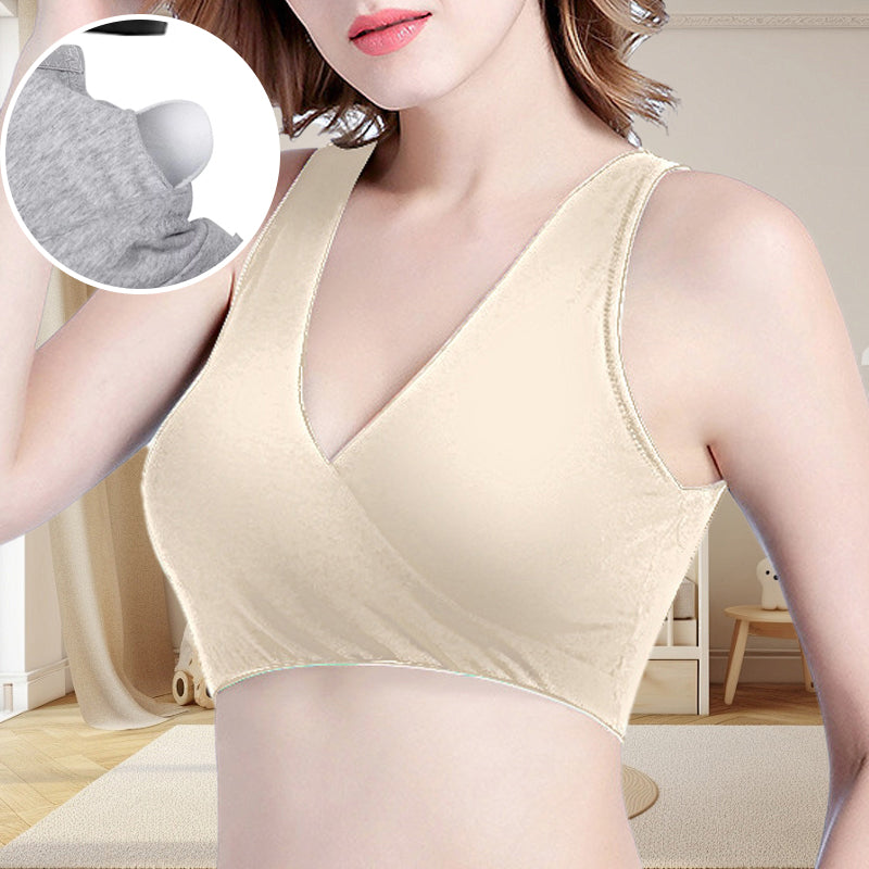 Criss Cross Front Wide Straps Nursing Bra