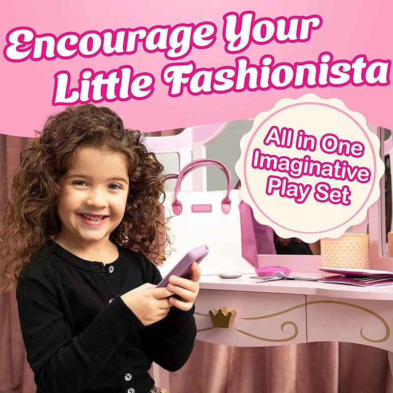 Little Girls Purse with Accessories and Pretend Makeup for Toddlers