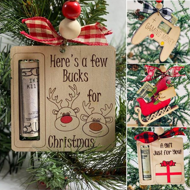 Christmas Wooden Money Holder Gift