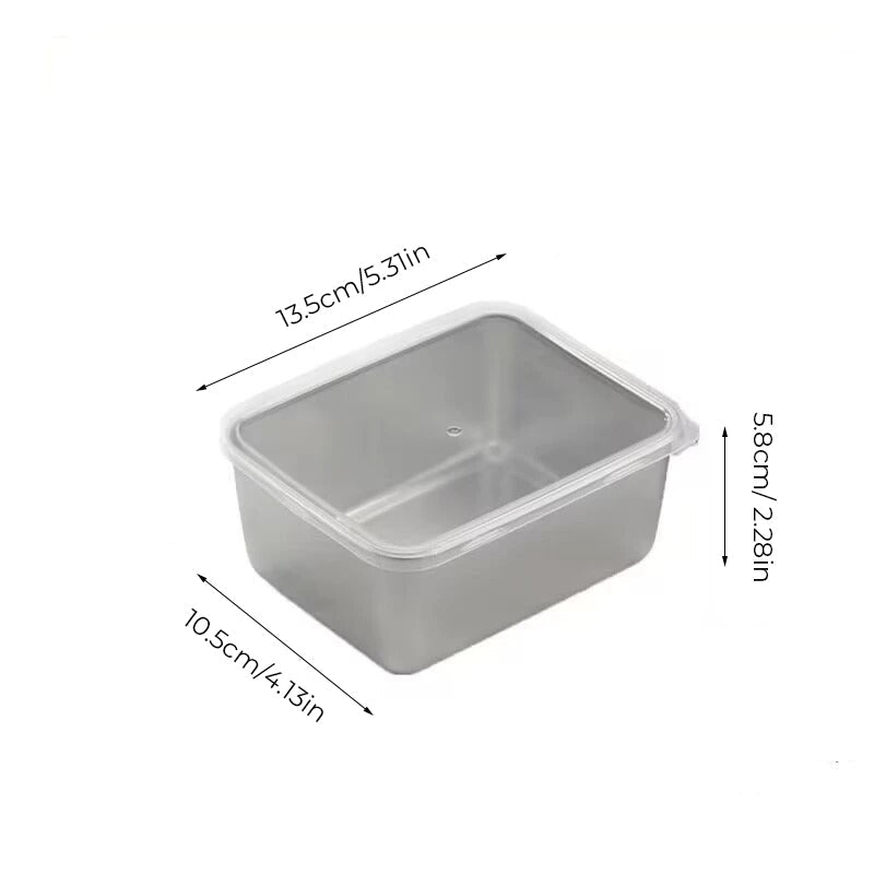 Stainless Steel Square Plate (With Lid)