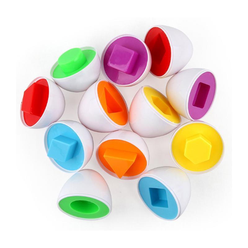 Cognitive Development Geometric Eggs ( 12 Eggs One Set )