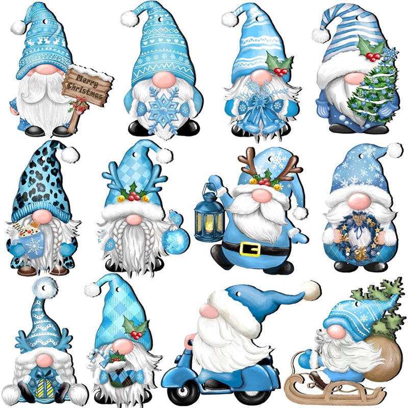 Christmas Wooden Gnome Ornaments