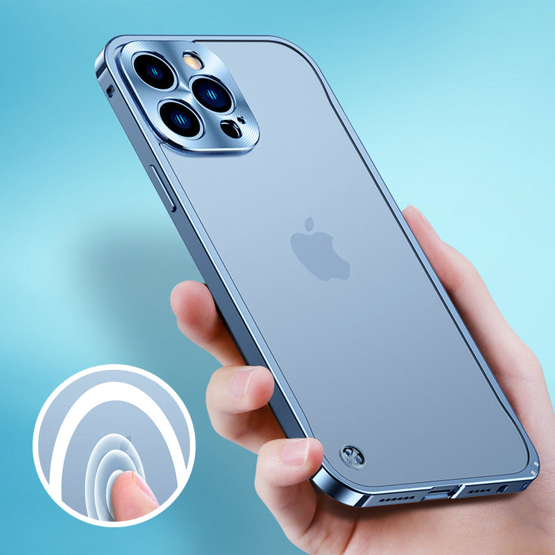 Metal Frame Magnetic Charging Case For iPhone