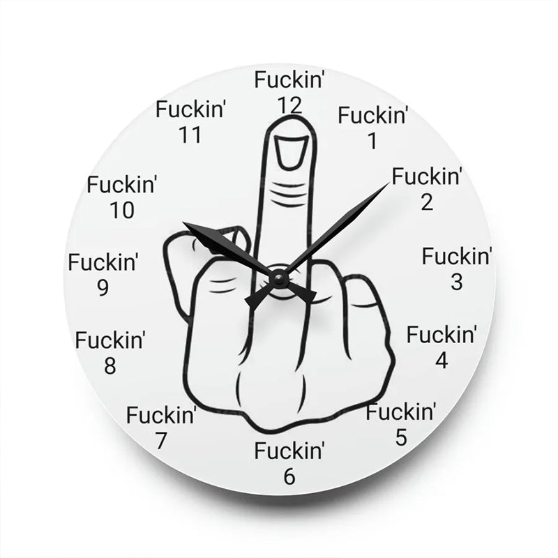 Middle finger Wall Clock