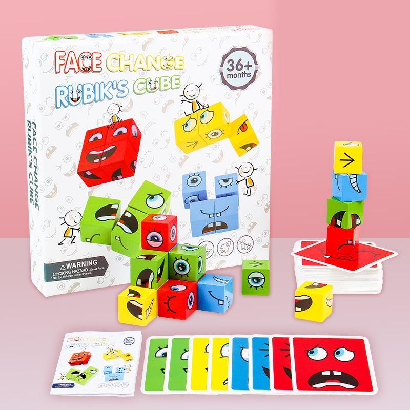 Fun Changing Face Magic Cube Building Blocks