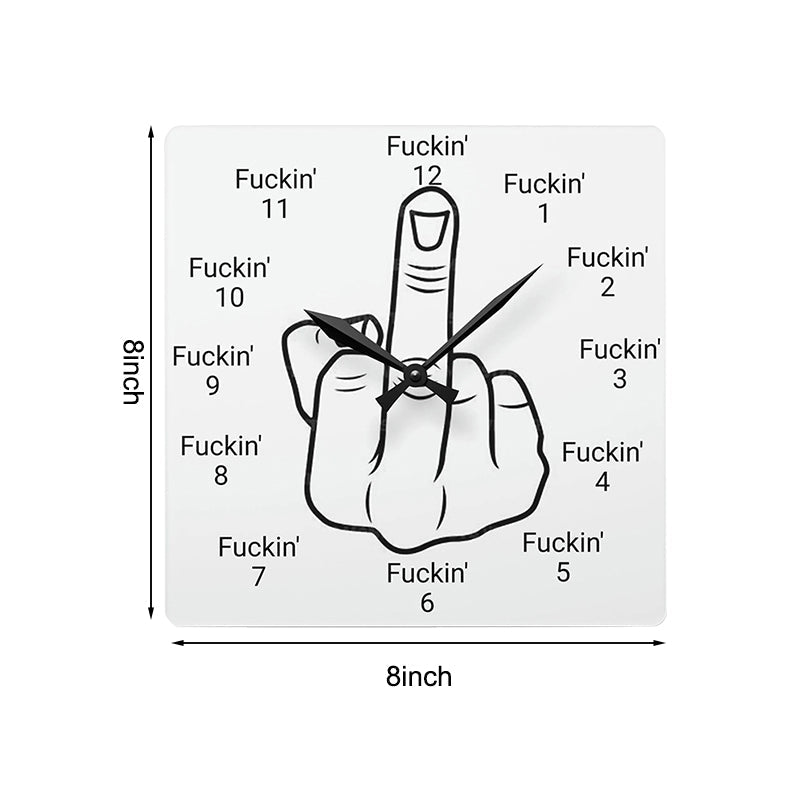 Middle finger Wall Clock