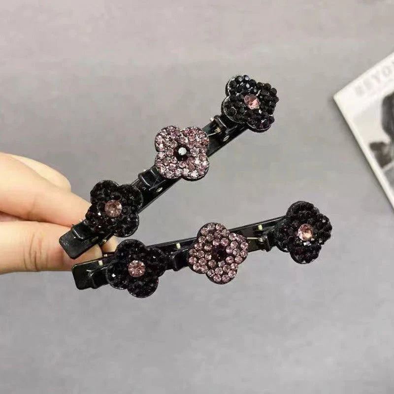 Three Flower Side Hair Clip