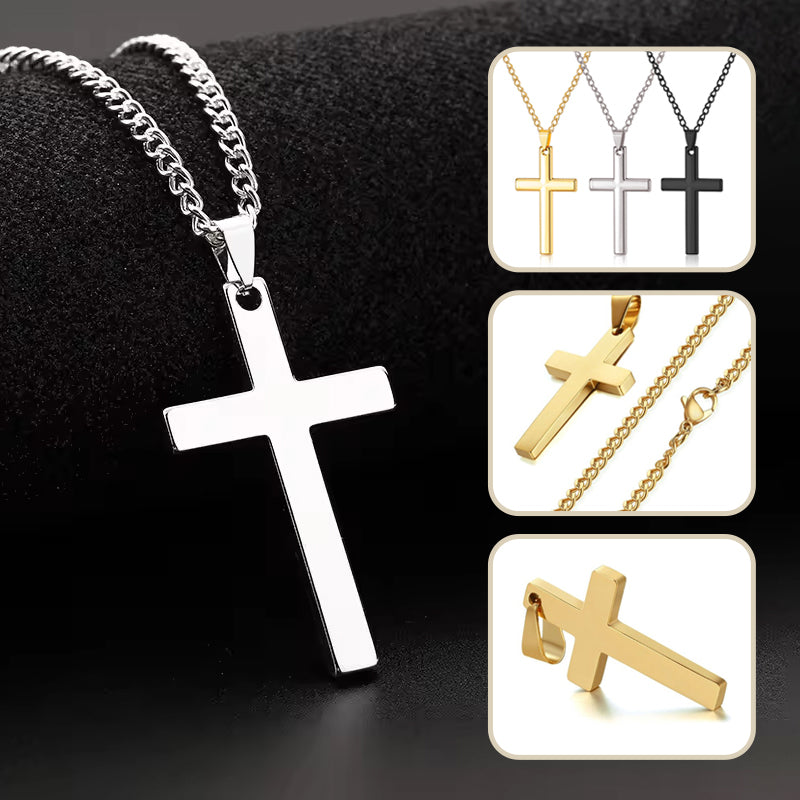 Never Forget My Love Cross Necklace