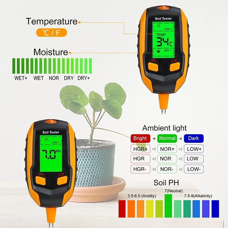 Digital 4-in-1 Soil Test Meter