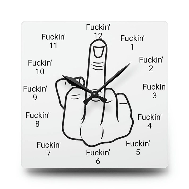 Middle finger Wall Clock