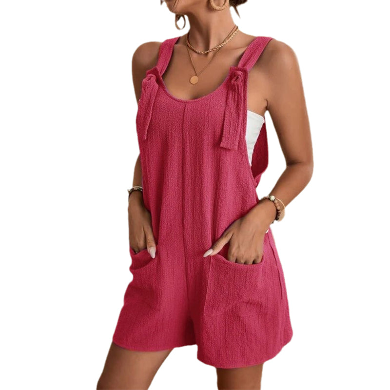 Women's Stylish Casual U Neck Short Jumpsuits