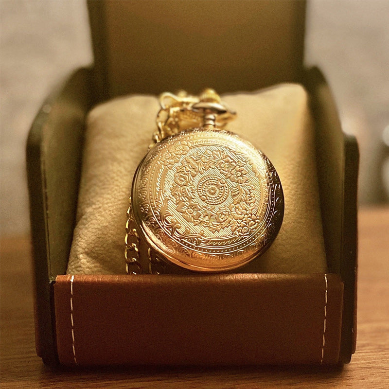 To My Son Quartz Pocket Chain Watch