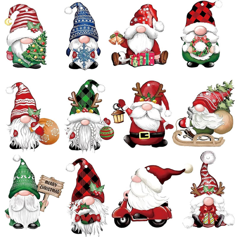 Christmas Wooden Gnome Ornaments