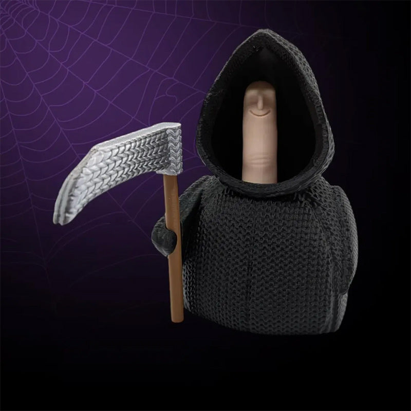 Knitted Grim Reaper Middle Finger Figurine