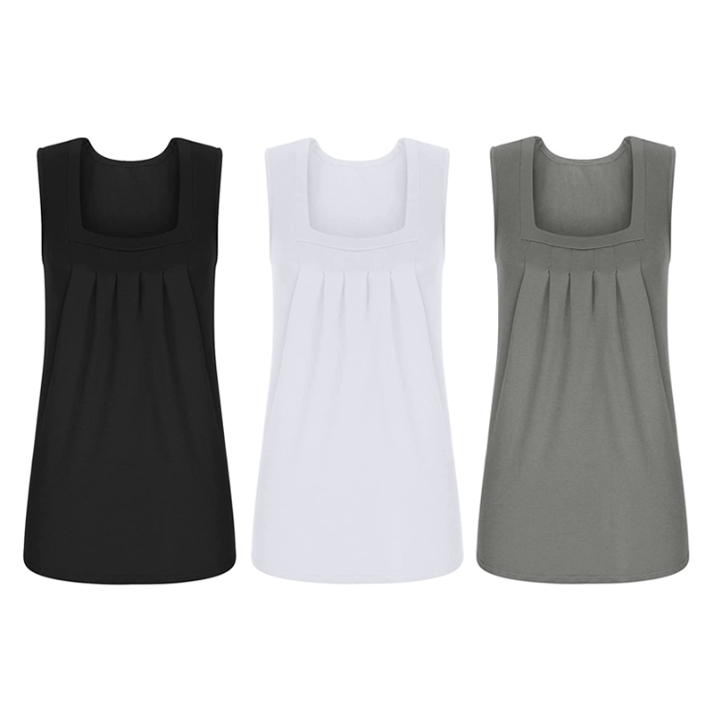 Square Neck Sleeveless Tank Top