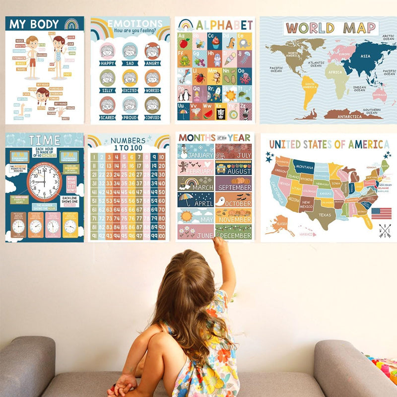 Boho PreK Educational Posters