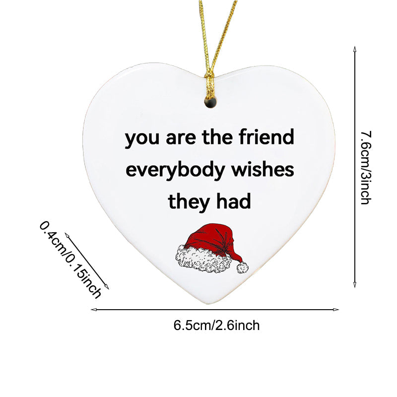 Christmas Funny Heart Shaped Ornament