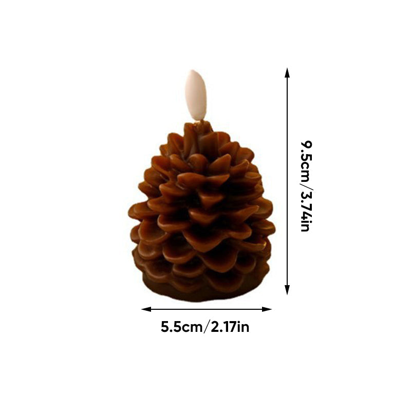 Flameless Pinecone Candles