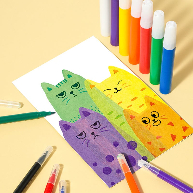 Creative Rainbow Scratch Art Postcard Set for Kids