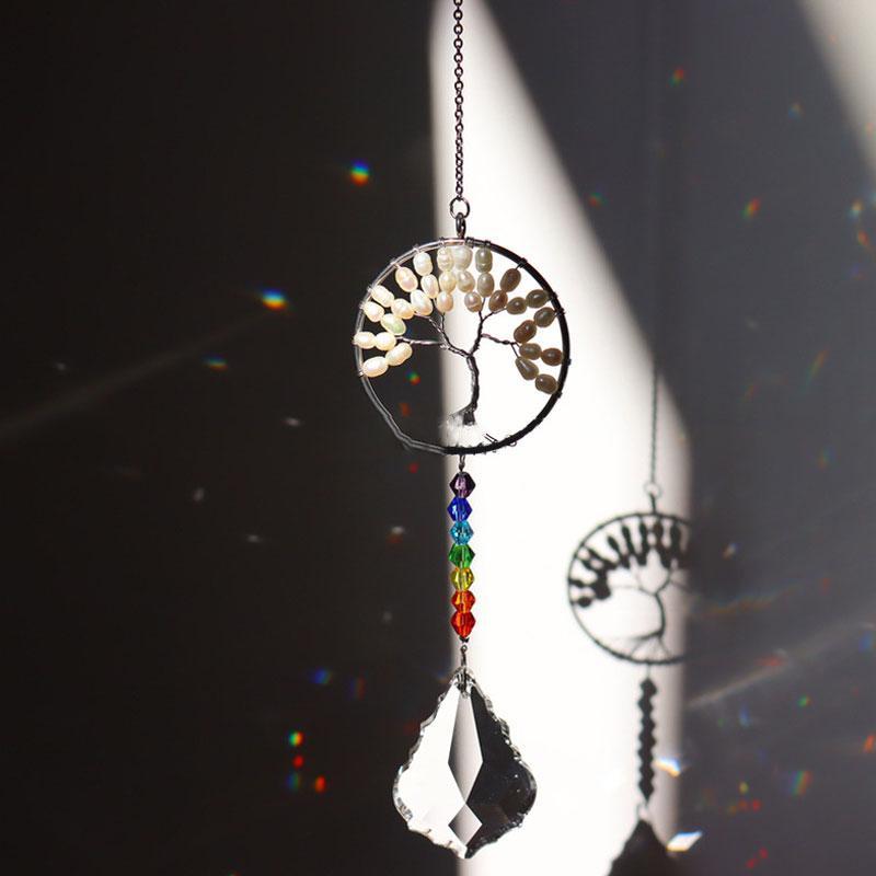 Crystal Wind Chime Tree Of Life Suncatcher