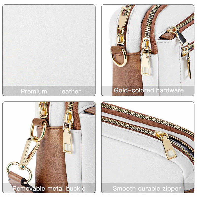 Colorful Straps Crossbody Leather Bags