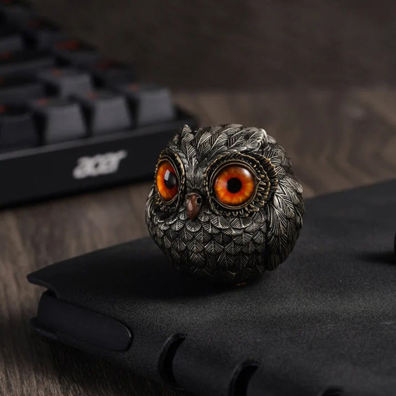 🦉Bronze Lucky Owl Guardian-The Wise Watcher of the Felt