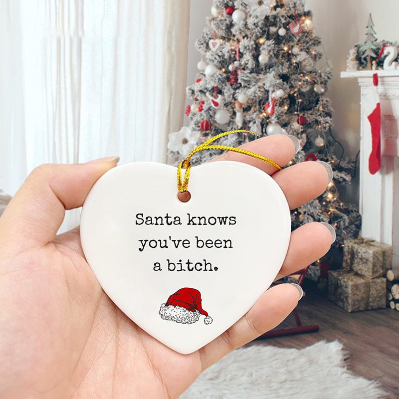 Christmas Funny Heart Shaped Ornament