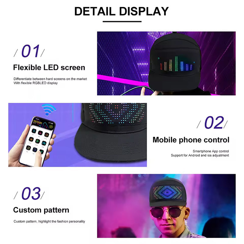 Personalized LED Display Cap