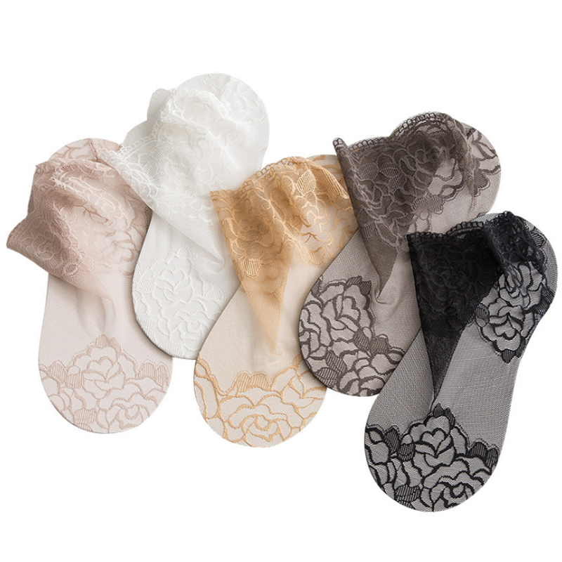 Transparent Lace Mesh Socks