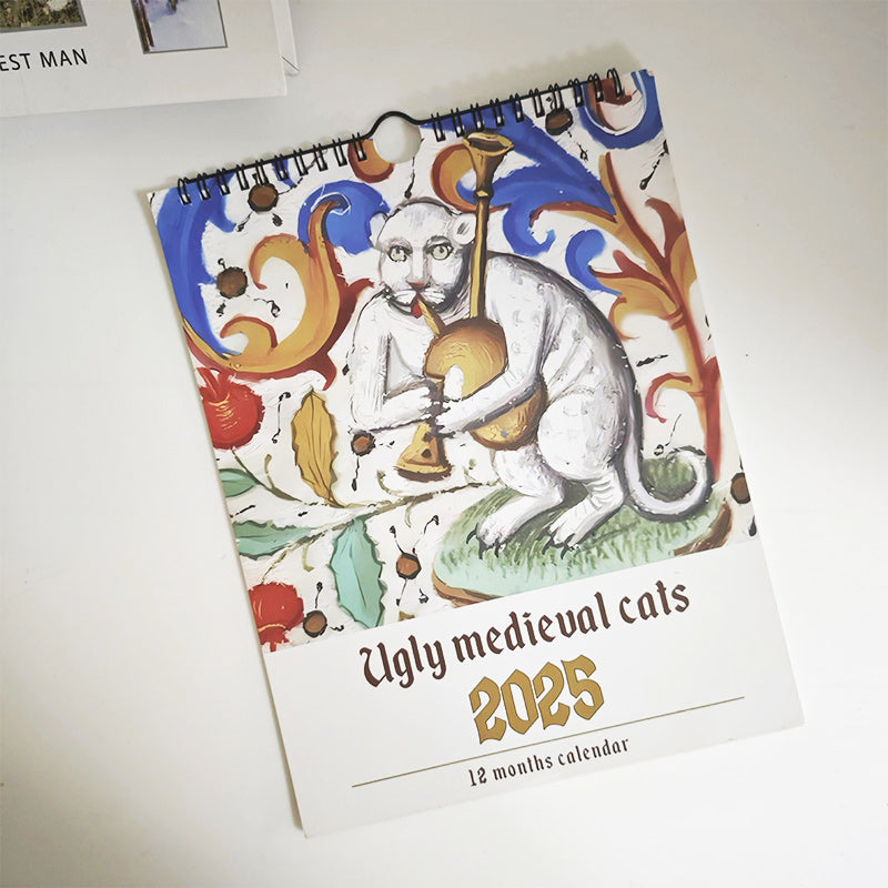 Ugly Medieval Cats Calendar 2025